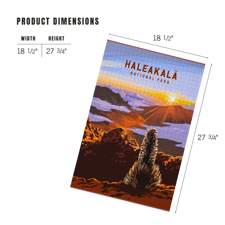 Haleakalā National Park, Hawaii, Painterly National Park Series, Jigsaw Puzzle Puzzle Lantern Press 