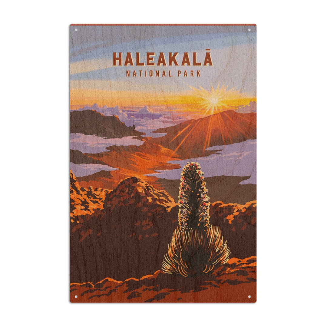 Haleakala National Park, Hawaii, Painterly National Park Series, Wood Signs and Postcards Wood Lantern Press 10 x 15 Wood Sign 