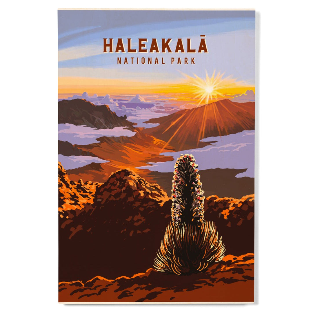 Haleakala National Park, Hawaii, Painterly National Park Series, Wood Signs and Postcards - Lantern Press