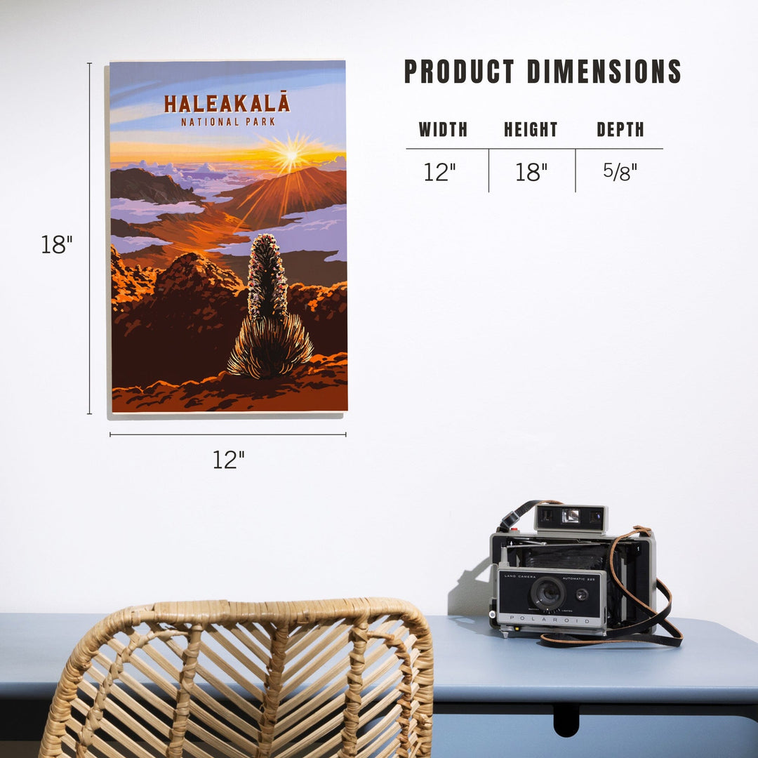 Haleakala National Park, Hawaii, Painterly National Park Series, Wood Signs and Postcards Wood Lantern Press 