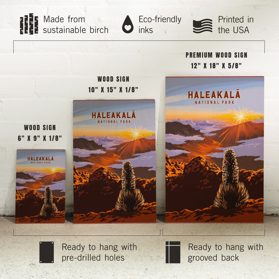 Haleakala National Park, Hawaii, Painterly National Park Series, Wood Signs and Postcards Wood Lantern Press 