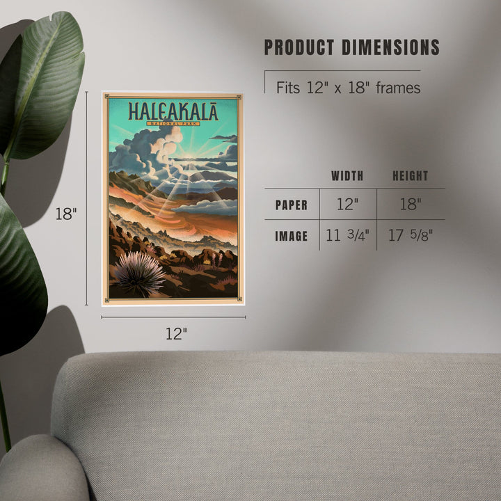 Haleakalā National Park, Lithograph National Park Series, Art & Giclee Prints Art Lantern Press 