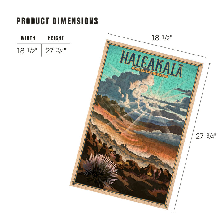 Haleakalā National Park, Lithograph National Park Series, Jigsaw Puzzle Puzzle Lantern Press 