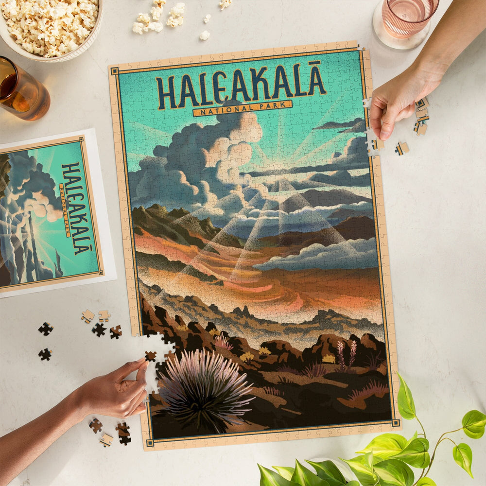 Haleakalā National Park, Lithograph National Park Series, Jigsaw Puzzle Puzzle Lantern Press 