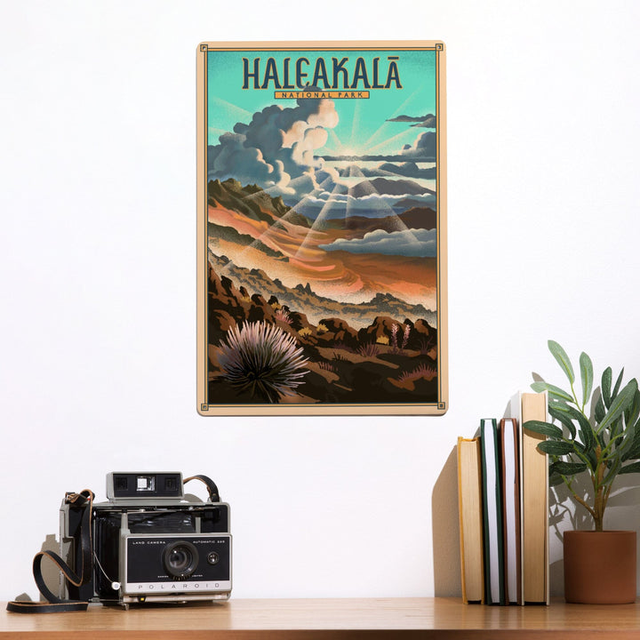 Haleakalā National Park, Lithograph National Park Series, Metal Signs Metal Lantern Press 