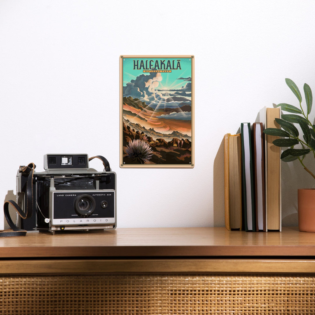 Haleakalā National Park, Lithograph National Park Series, Metal Signs Metal Lantern Press 