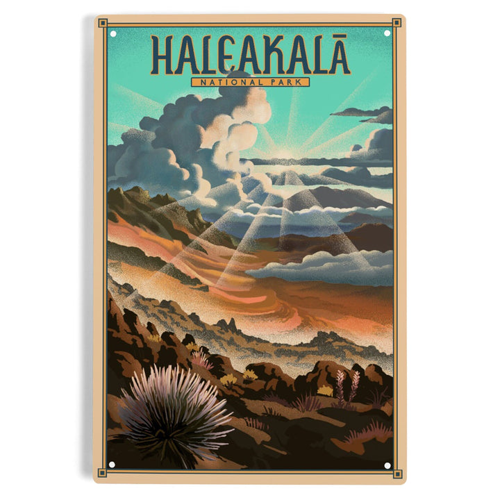 Haleakalā National Park, Lithograph National Park Series, Metal Signs Metal Lantern Press 