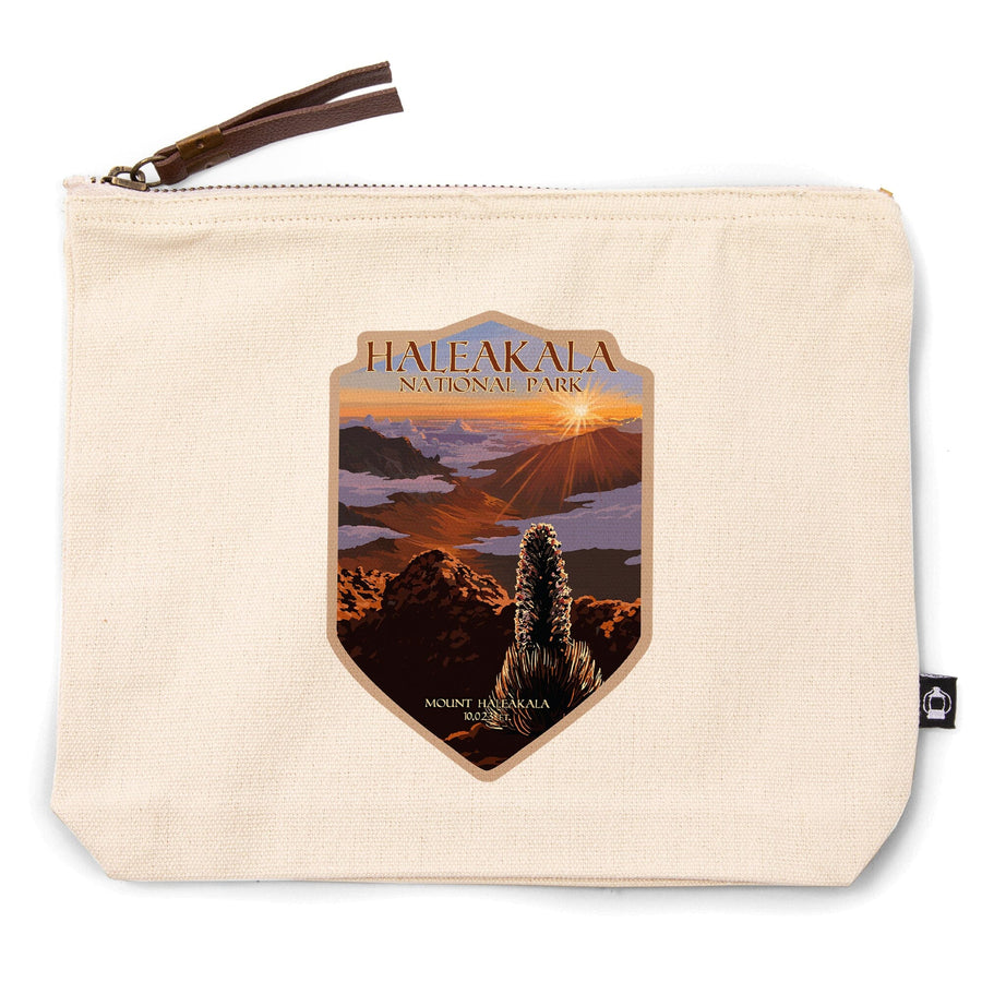 Haleakalā National Park, Sunrise,, Organic Cotton Zipper Pouch, Go Bag Go Bag Lantern Press 