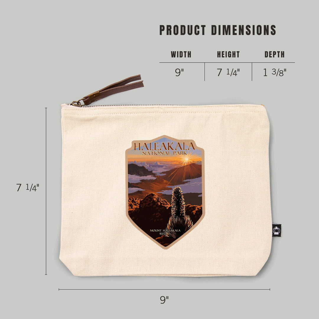 Haleakalā National Park, Sunrise,, Organic Cotton Zipper Pouch, Go Bag Go Bag Lantern Press 