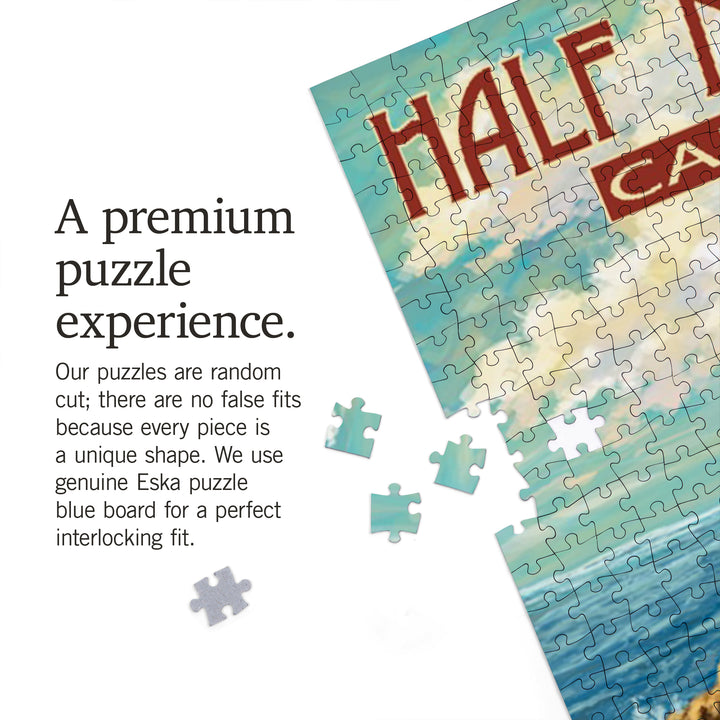 Half Moon Bay, California, Camper Van, Jigsaw Puzzle Puzzle Lantern Press 