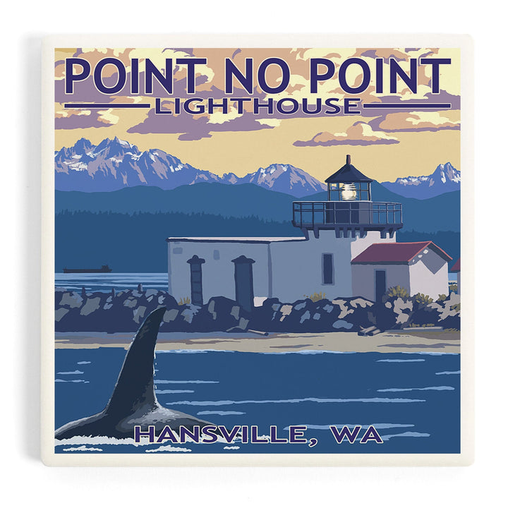 Hansville, Washington, Point No Point Lighthouse, Coasters Coasters Lantern Press 