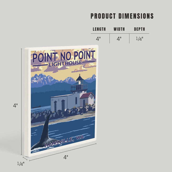 Hansville, Washington, Point No Point Lighthouse, Coasters Coasters Lantern Press 