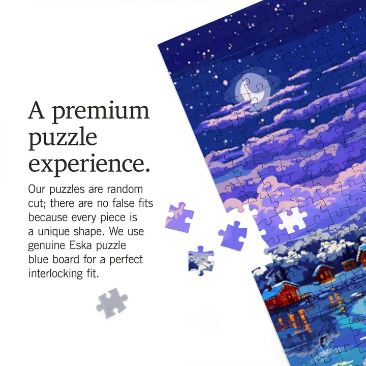 Happy Howlidays, Painterly, Santa Dog and Helpers, Jigsaw Puzzle Puzzle Lantern Press 