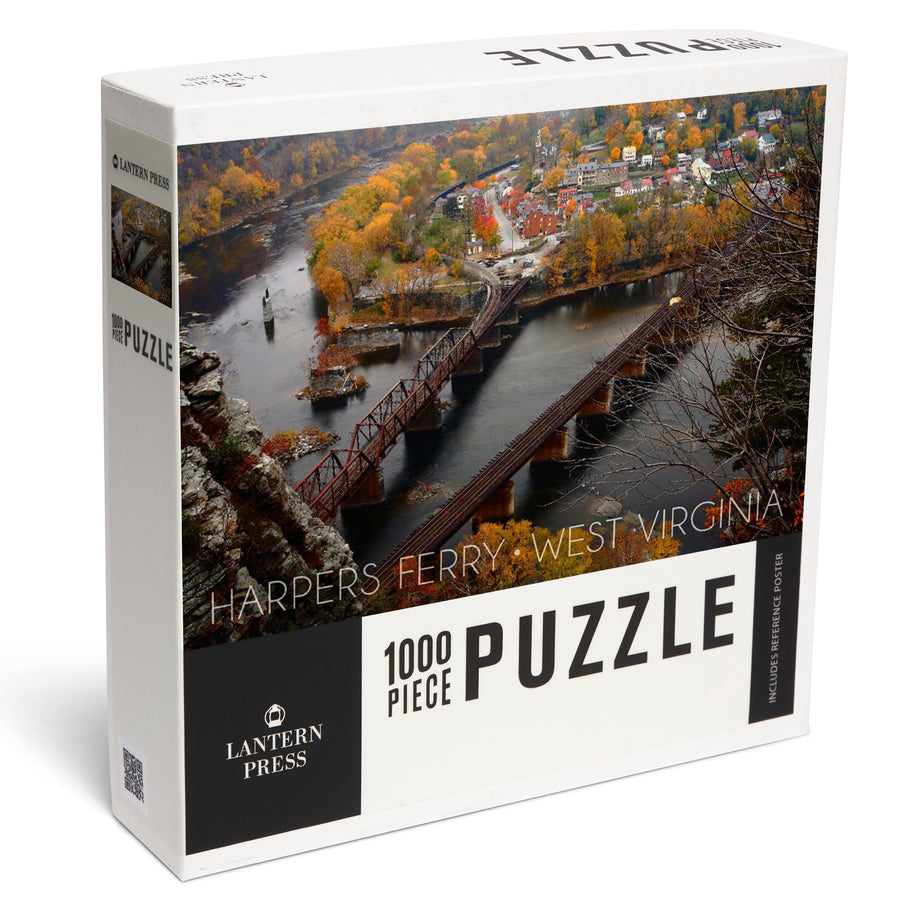 Harpers Ferry, West Virginia, Bird's Eye View, Jigsaw Puzzle Puzzle Lantern Press 