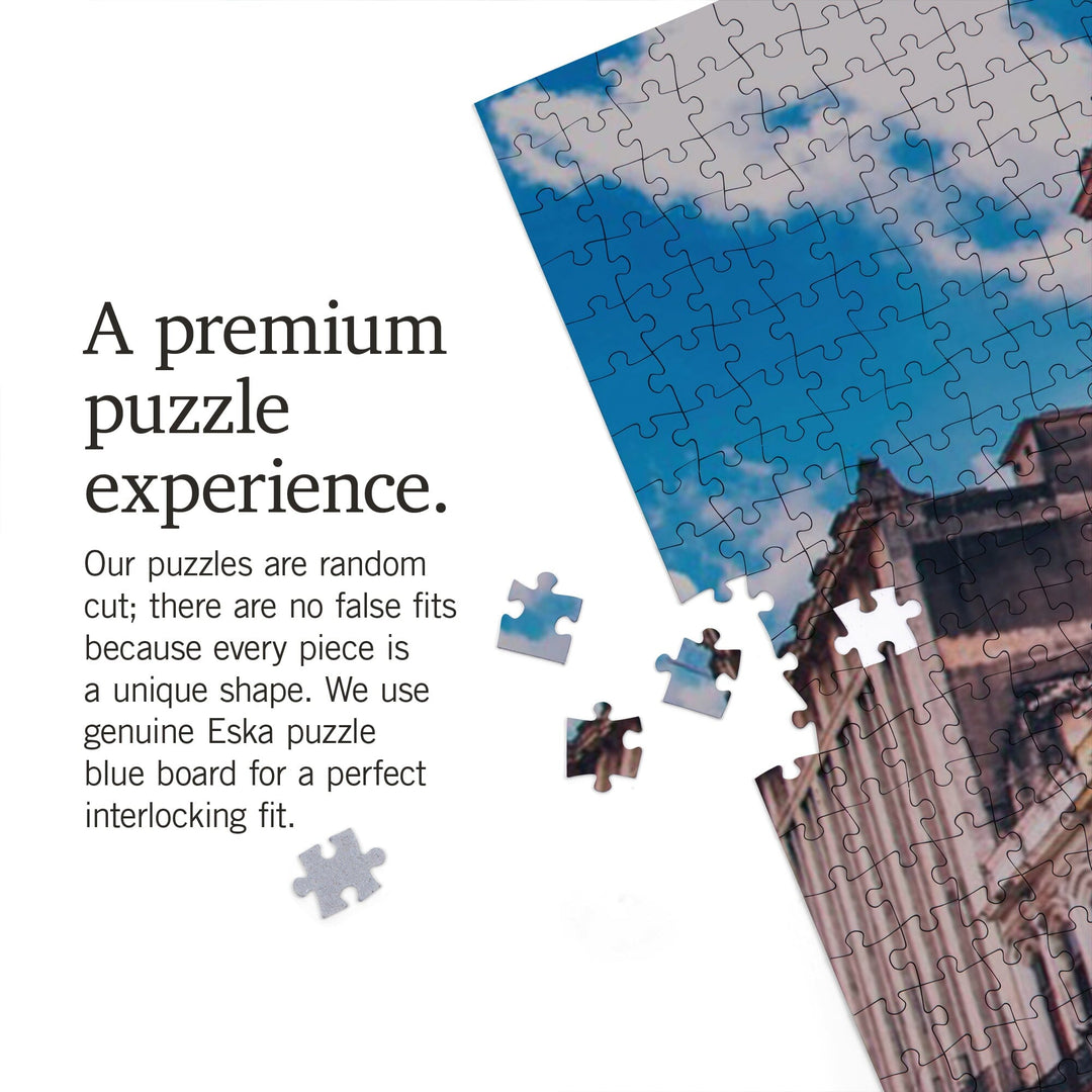 Havana, Cuba, Vintage Car and Buildings, Jigsaw Puzzle Puzzle Lantern Press 