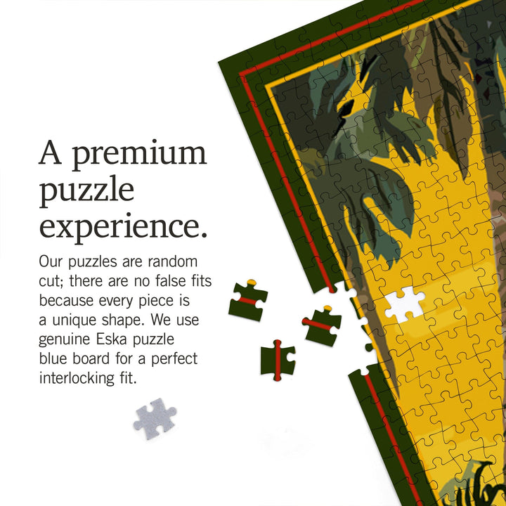 Hawaii, Hula Girl and Ukulele, Jigsaw Puzzle Puzzle Lantern Press 