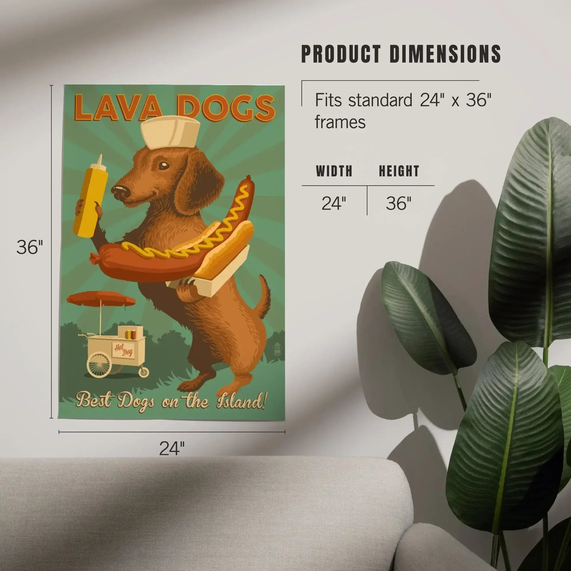 Hawaii, Lava Hot Dogs, Best Dogs on the Island, Dachshund, Retro