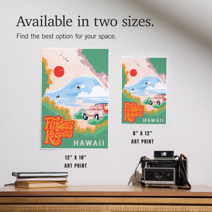 Hawaii, Secret Surf Spot Collection, Surf Scene At The Beach, Finders Keepers, Art & Giclee Prints Art Lantern Press 