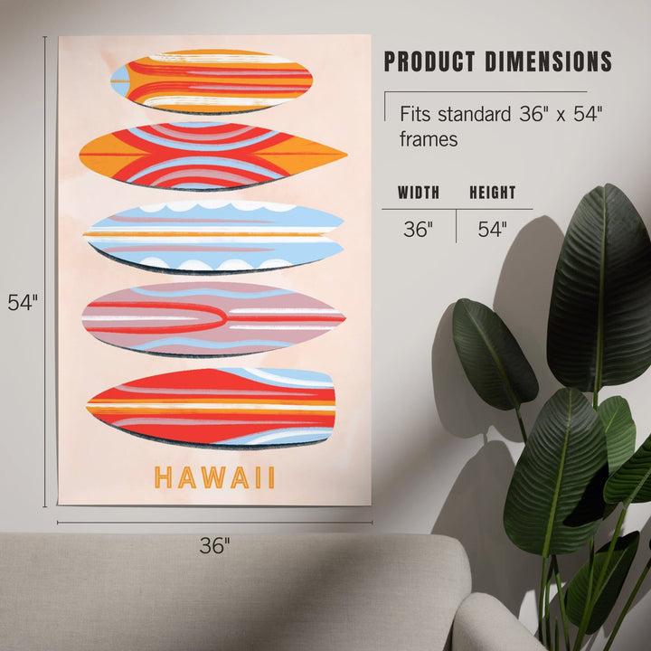 Hawaii, Secret Surf Spot Collection, Surfboards, Unlimited Quiver, Art & Giclee Prints Art Lantern Press 
