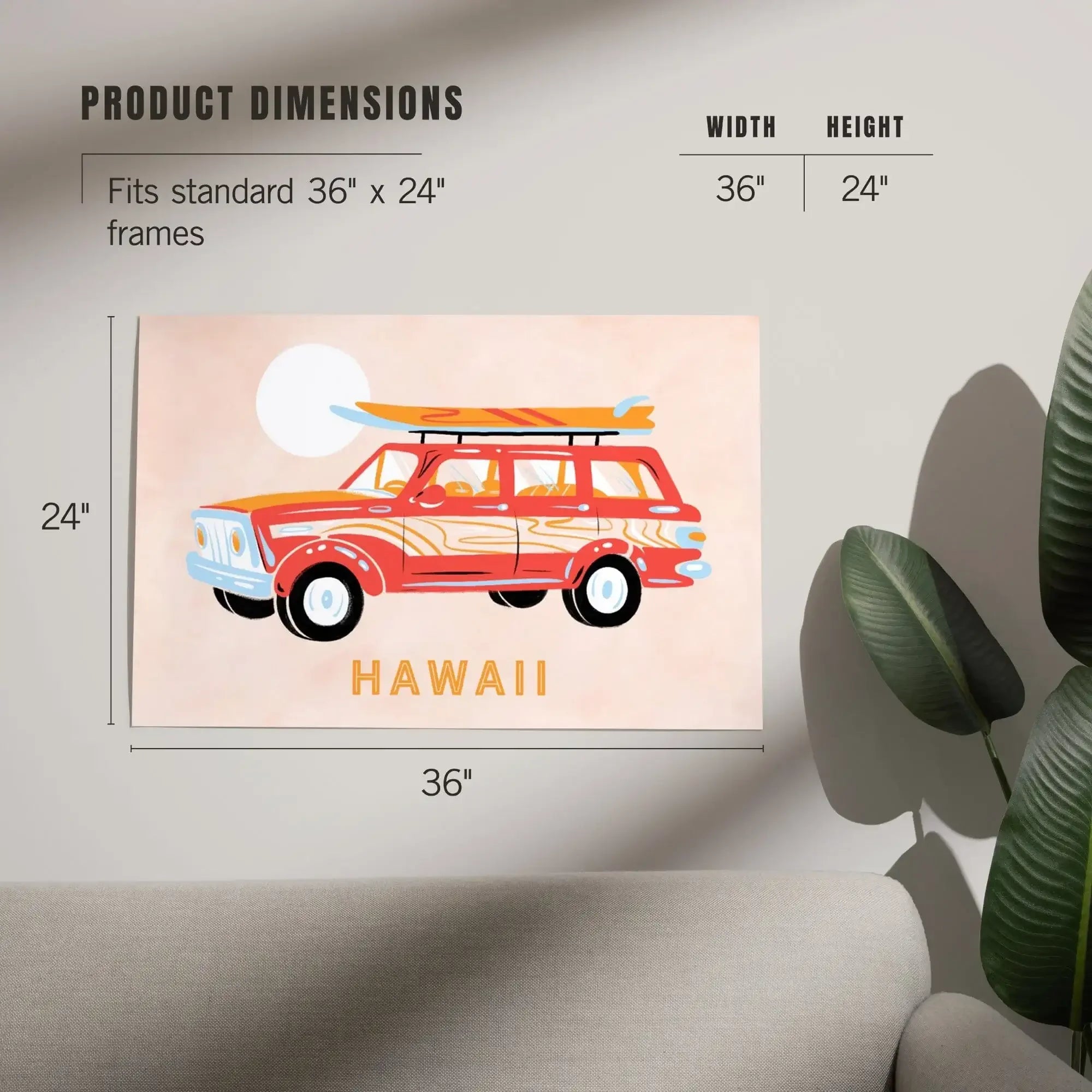 Hawaii, Secret Surf Spot Collection, Woody Wagon and Surfboards