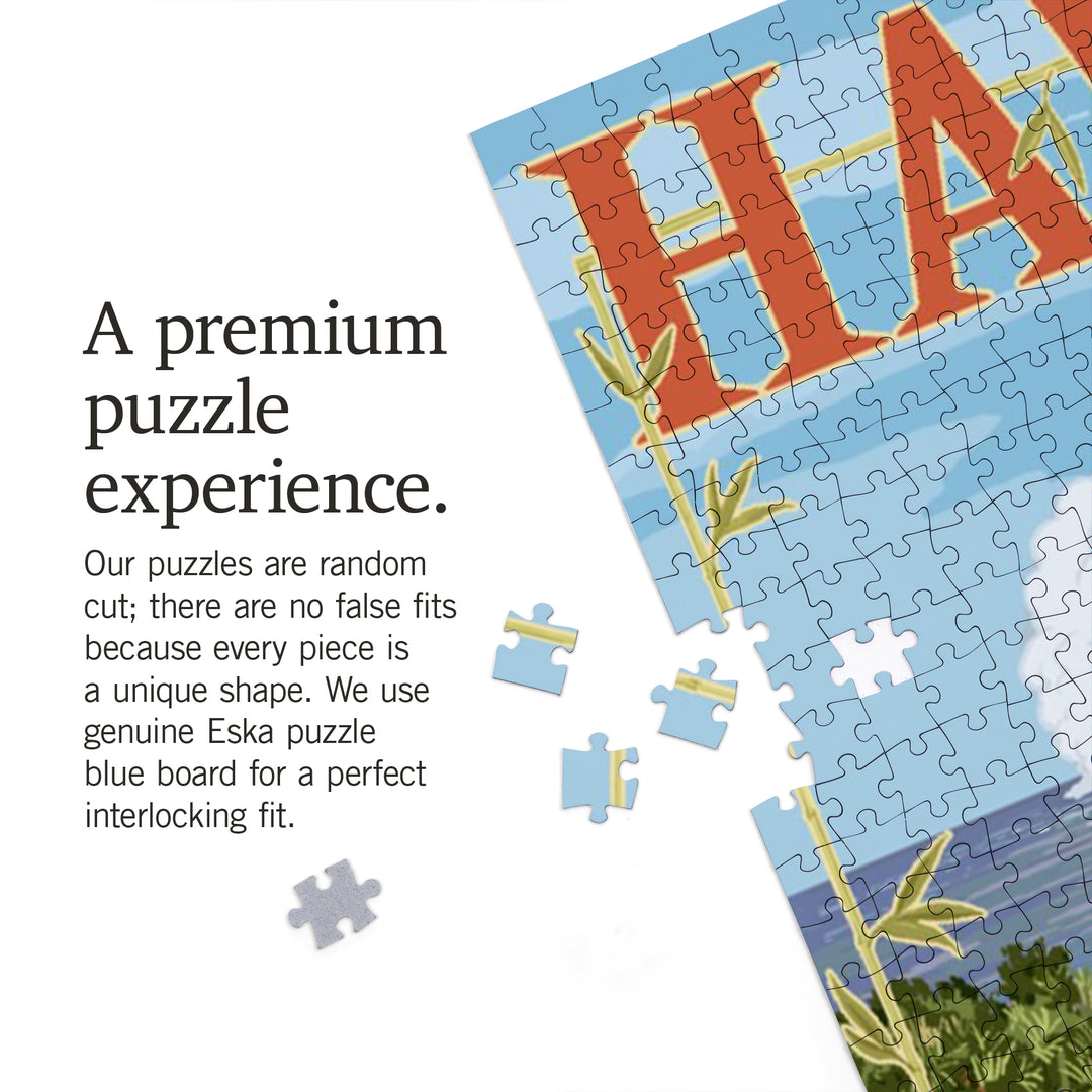 Hawaii Volcanoes National Park, Camper Van, Jigsaw Puzzle Puzzle Lantern Press 