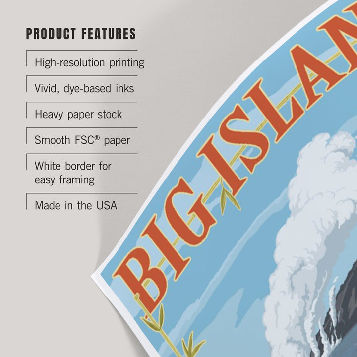 Hawaii Volcanoes National Park, Hawaii, Camper Van, Art & Giclee Prints Art Lantern Press 