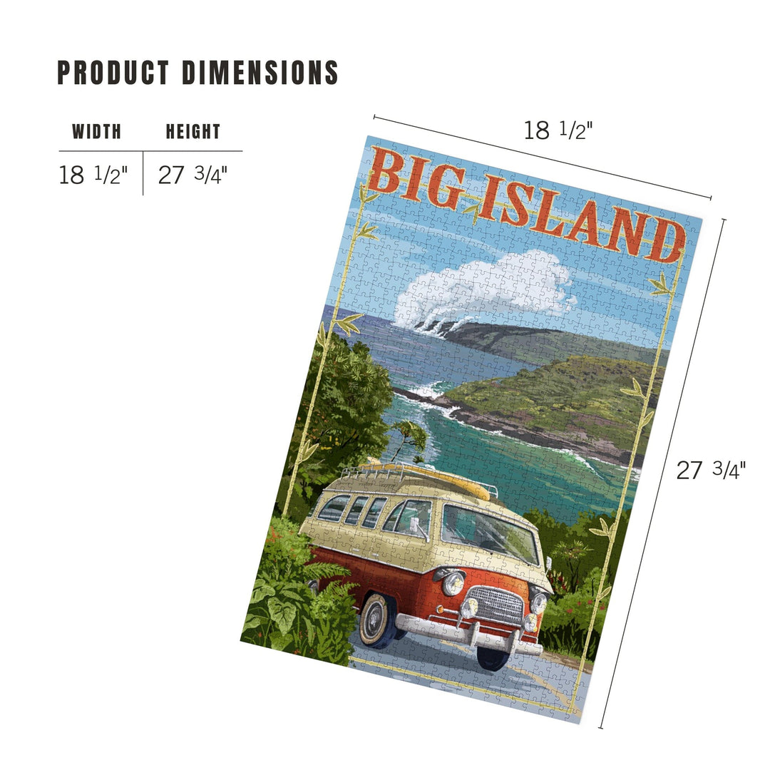 Hawaii Volcanoes National Park, Hawaii, Camper Van, Jigsaw Puzzle Puzzle Lantern Press 