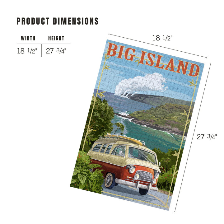 Hawaii Volcanoes National Park, Hawaii, Camper Van, Jigsaw Puzzle Puzzle Lantern Press 