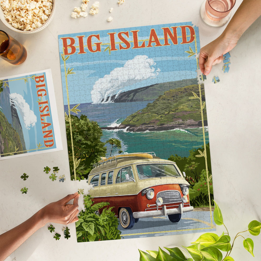 Hawaii Volcanoes National Park, Hawaii, Camper Van, Jigsaw Puzzle Puzzle Lantern Press 
