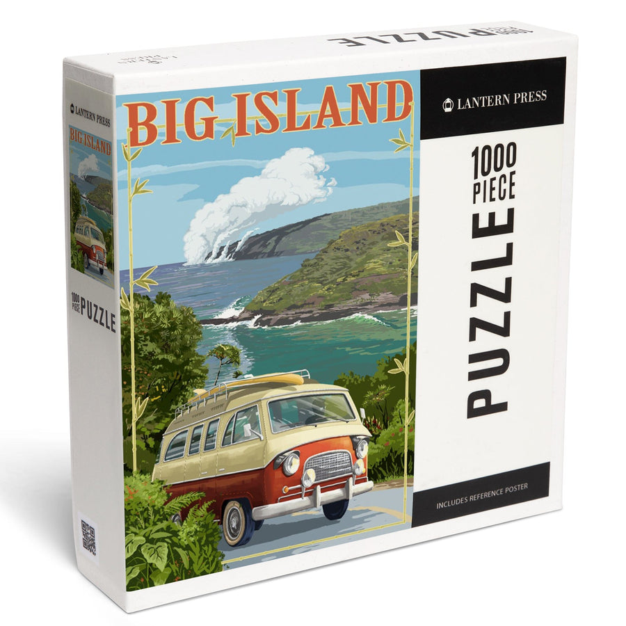 Hawaii Volcanoes National Park, Hawaii, Camper Van, Jigsaw Puzzle Puzzle Lantern Press 