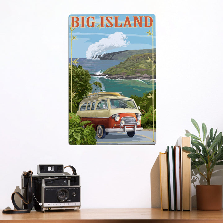 Hawaii Volcanoes National Park, Hawaii, Camper Van, Metal Signs Metal Lantern Press 