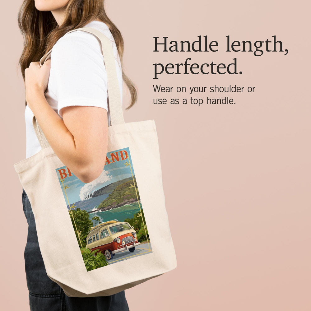 Hawaii Volcanoes National Park, Hawaii, Camper Van, Tote Bag Totes Lantern Press 