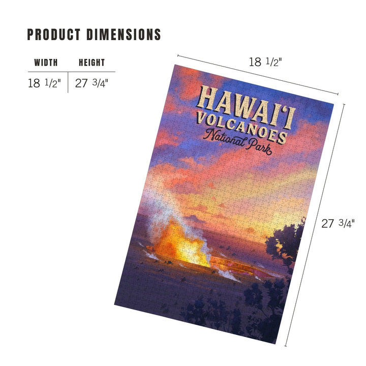 Hawai‘i Volcanoes National Park, Hawaii, Oil Painting, Jigsaw Puzzle Puzzle Lantern Press 