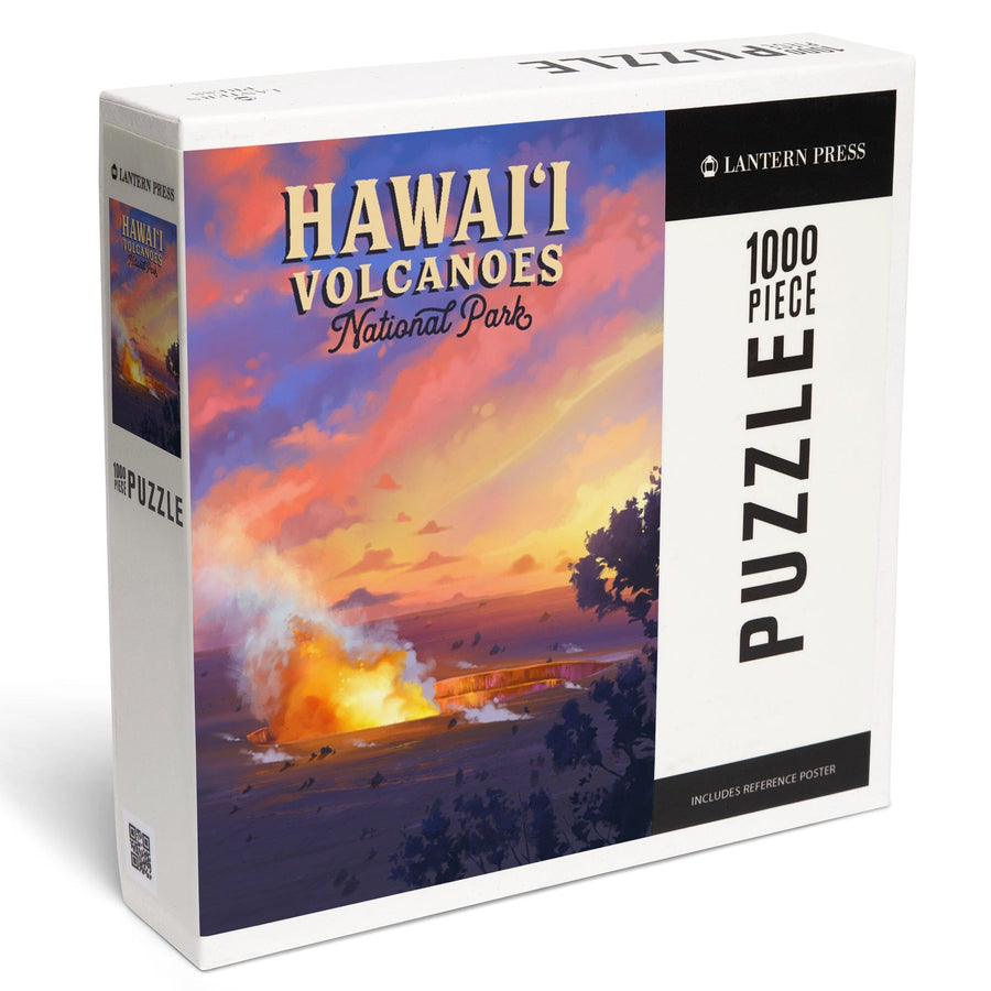 Hawai‘i Volcanoes National Park, Hawaii, Oil Painting, Jigsaw Puzzle Puzzle Lantern Press 