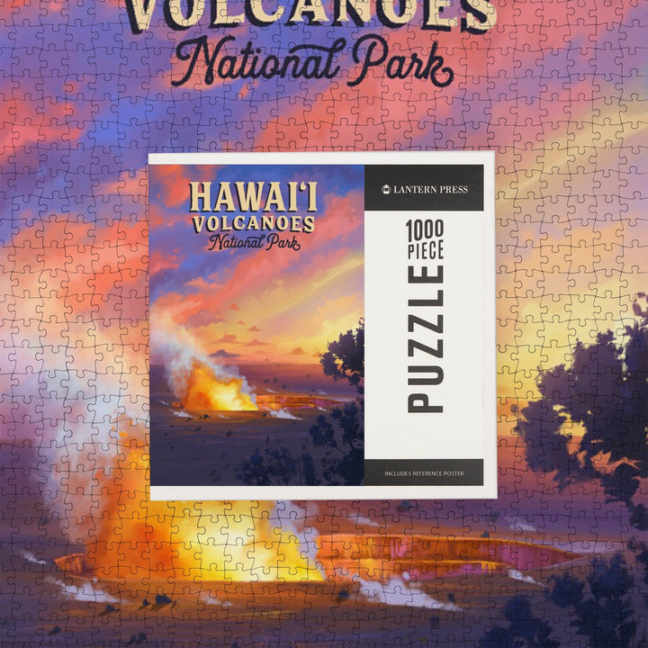 Hawai‘i Volcanoes National Park, Hawaii, Oil Painting, Jigsaw Puzzle Puzzle Lantern Press 