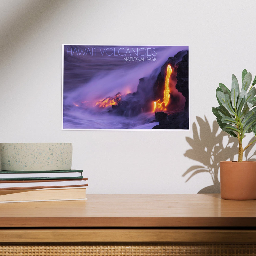Hawaii Volcanoes National Park, Lava Flow, Art & Giclee Prints Art Lantern Press 
