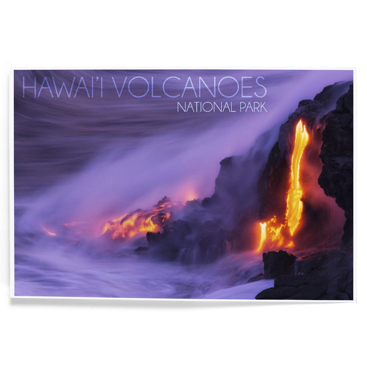 Hawaii Volcanoes National Park, Lava Flow, Art & Giclee Prints Art Lantern Press 