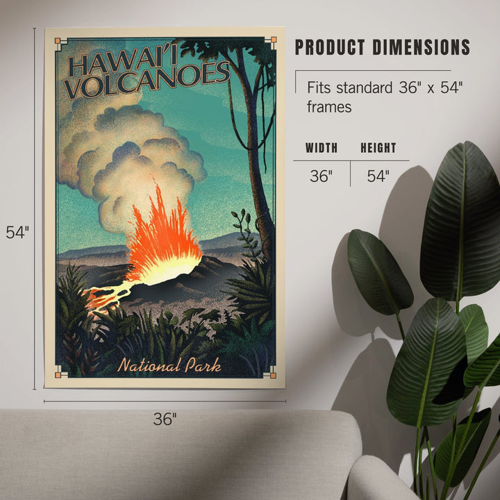 Hawaii Volcanoes National Park, Lithograph National Park Series, Art & Giclee Prints Art Lantern Press 
