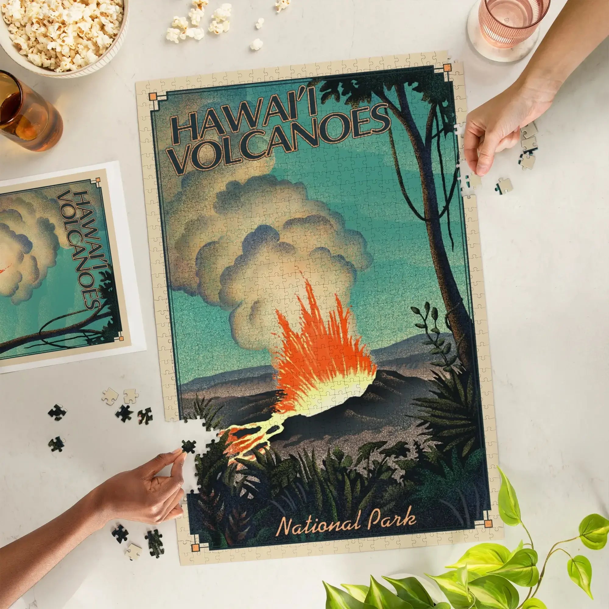 ジグソーパズル　マーク•キング　エレガント•ホリデー　1000P Hawaii Volcanoes National Park, Lithograph National Park Series