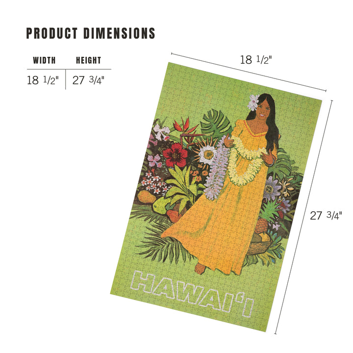 Hawaii, Welcome with Lei, Jigsaw Puzzle Puzzle Lantern Press 