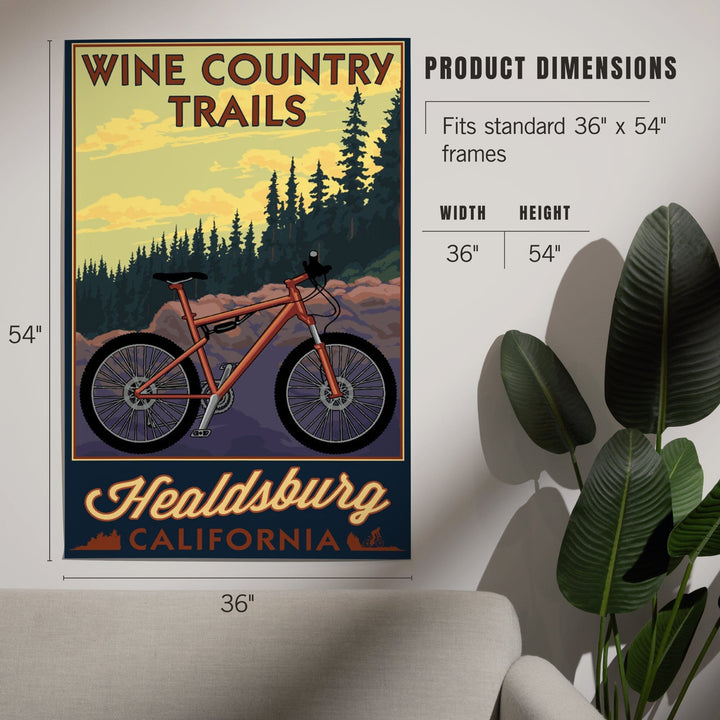 Healdsburg, California, Wine Country Trails, Art & Giclee Prints Art Lantern Press 