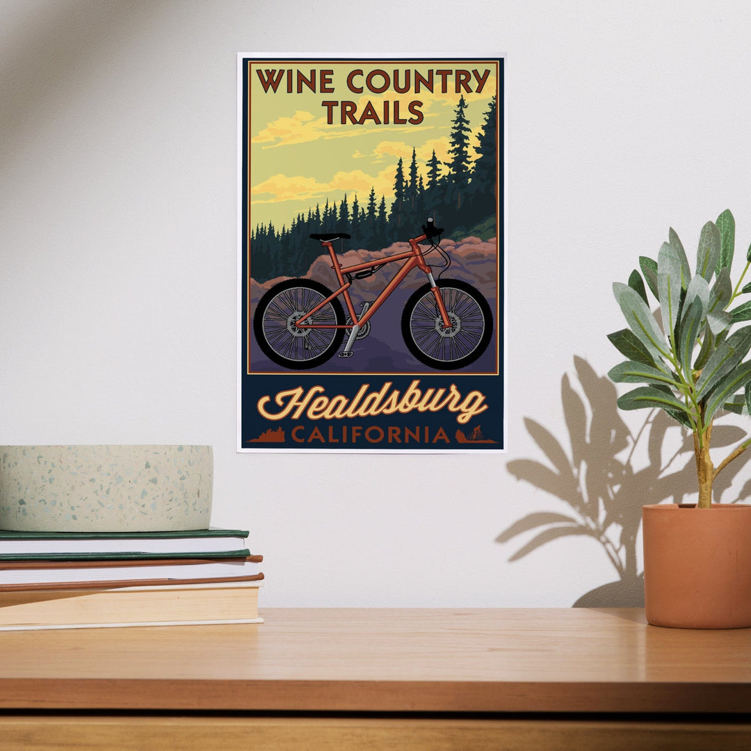 Healdsburg, California, Wine Country Trails, Art & Giclee Prints Art Lantern Press 