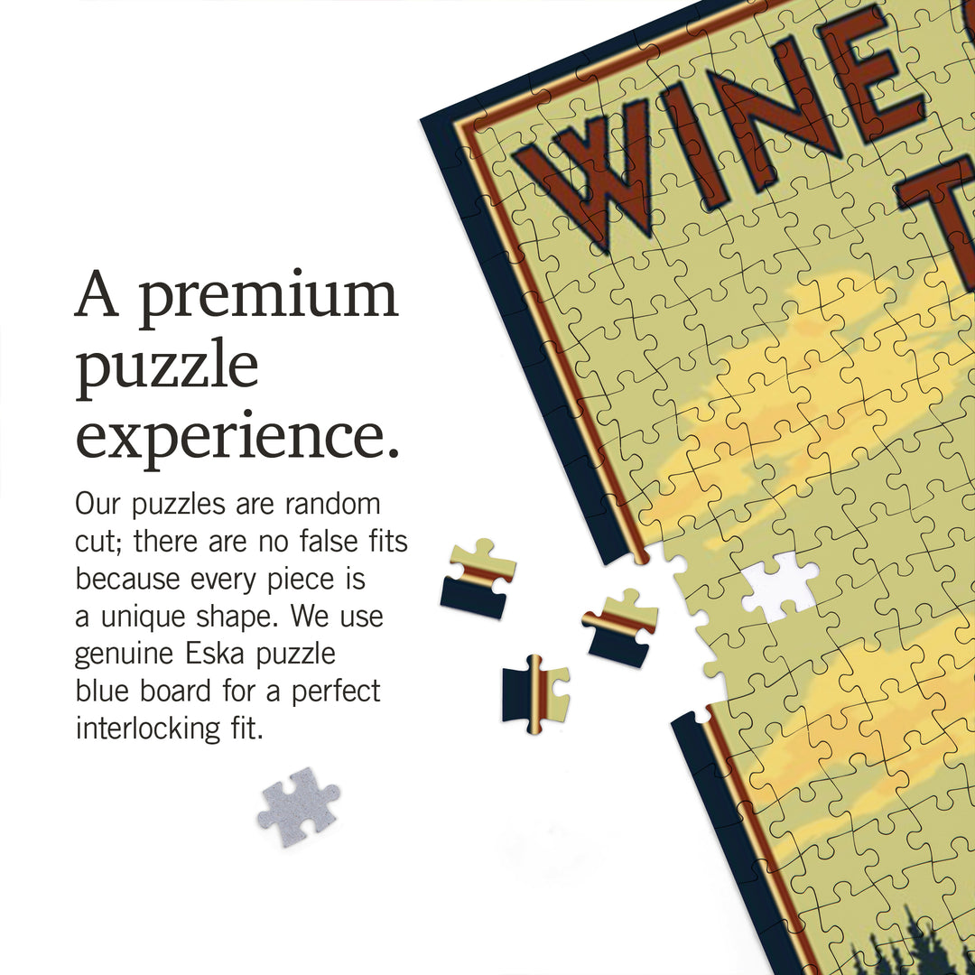 Healdsburg, California, Wine Country Trails, Jigsaw Puzzle Puzzle Lantern Press 