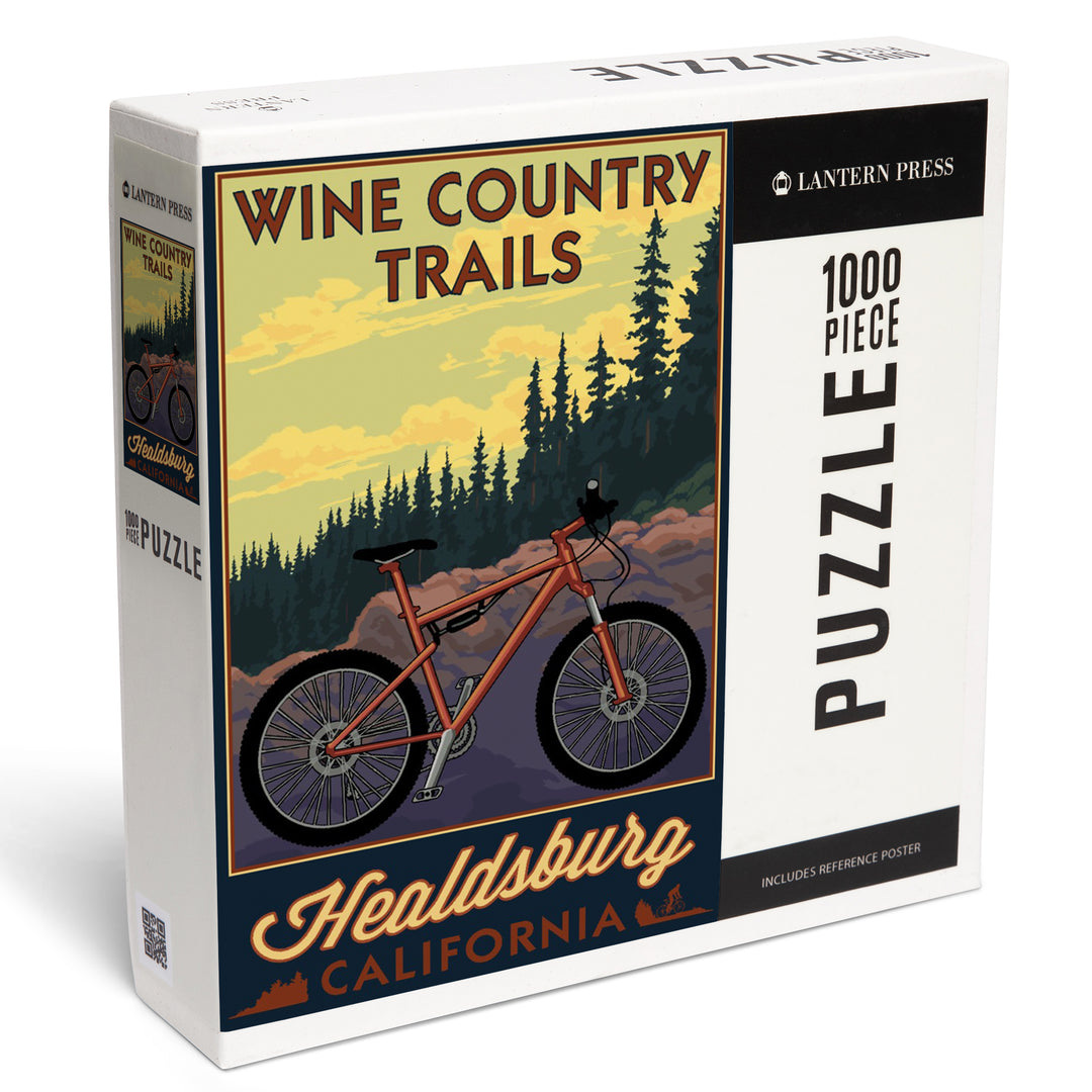 Healdsburg, California, Wine Country Trails, Jigsaw Puzzle Puzzle Lantern Press 