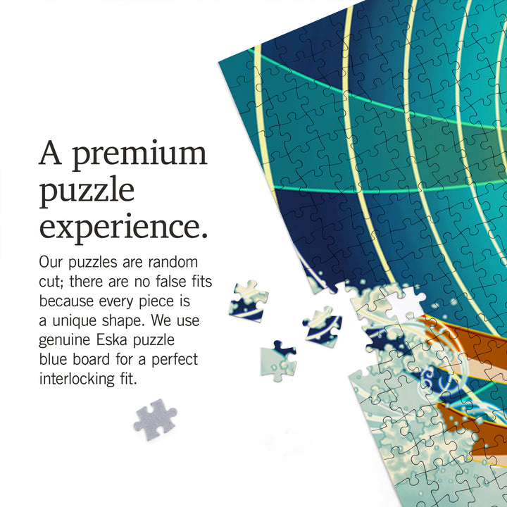 Heli-skiing, Jigsaw Puzzle Puzzle Lantern Press 
