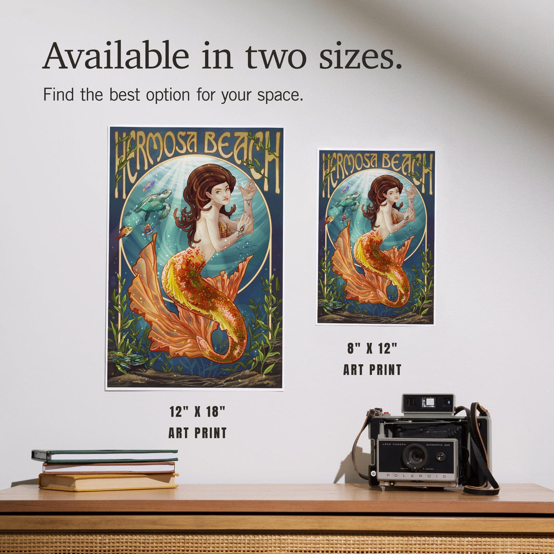 Hermosa Beach, California, Mermaid, Art & Giclee Prints Art Lantern Press 