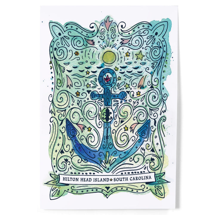 Hilton Head Island, South Carolina, Anchor, Art & Giclee Prints Art Lantern Press 