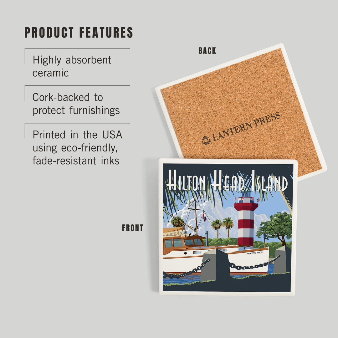 Hilton Head Island, South Carolina, Harbour Town Lighthouse, Coasters Coasters Lantern Press 
