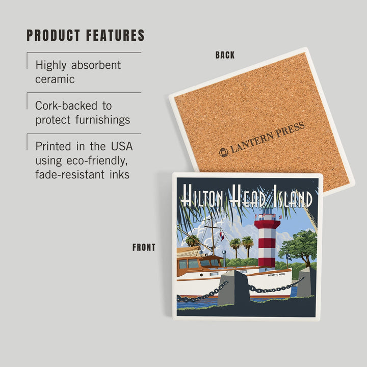 Hilton Head Island, South Carolina, Harbour Town Lighthouse, Coasters Coasters Lantern Press 