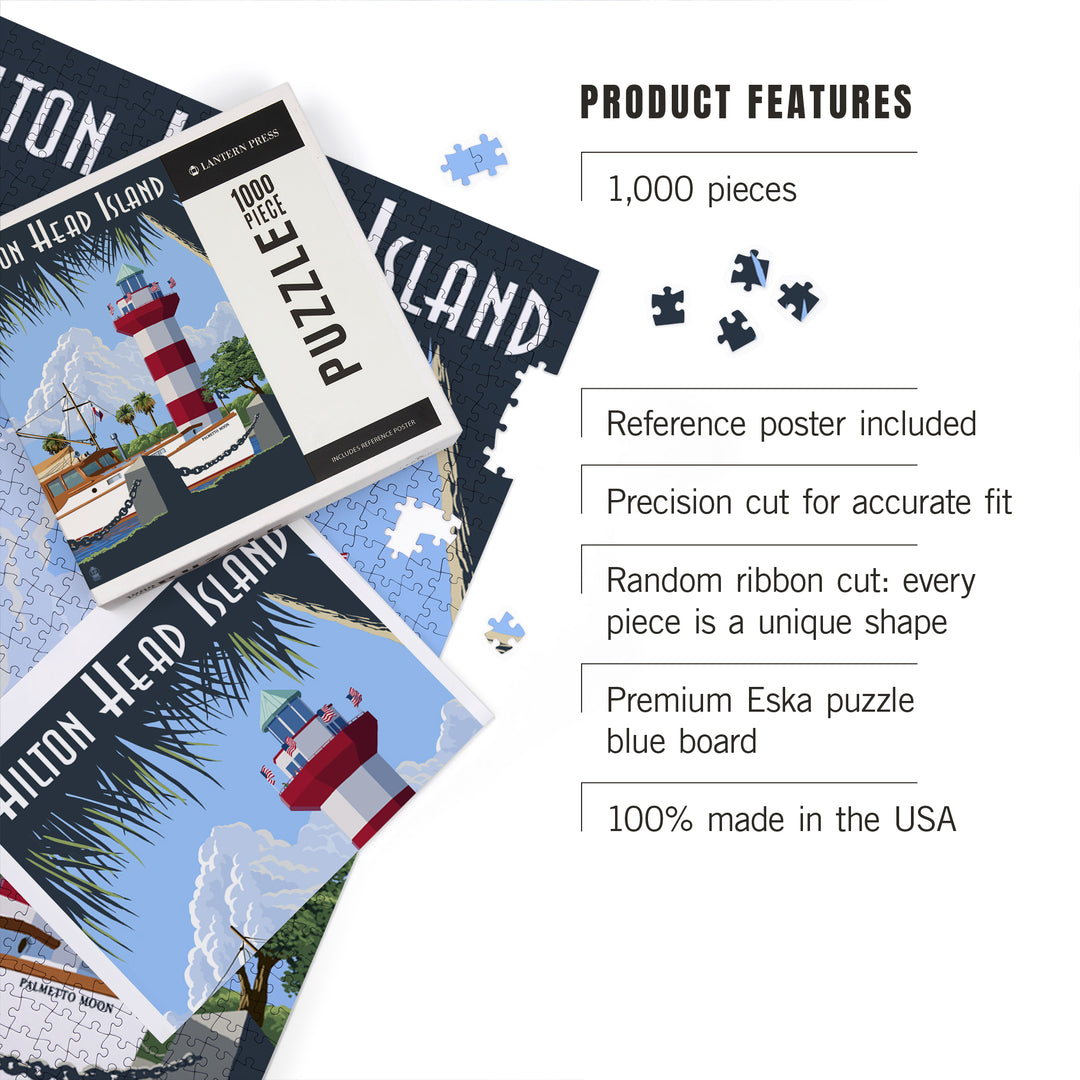 Hilton Head Island, South Carolina, Harbour Town Lighthouse, Jigsaw Puzzle Puzzle Lantern Press 